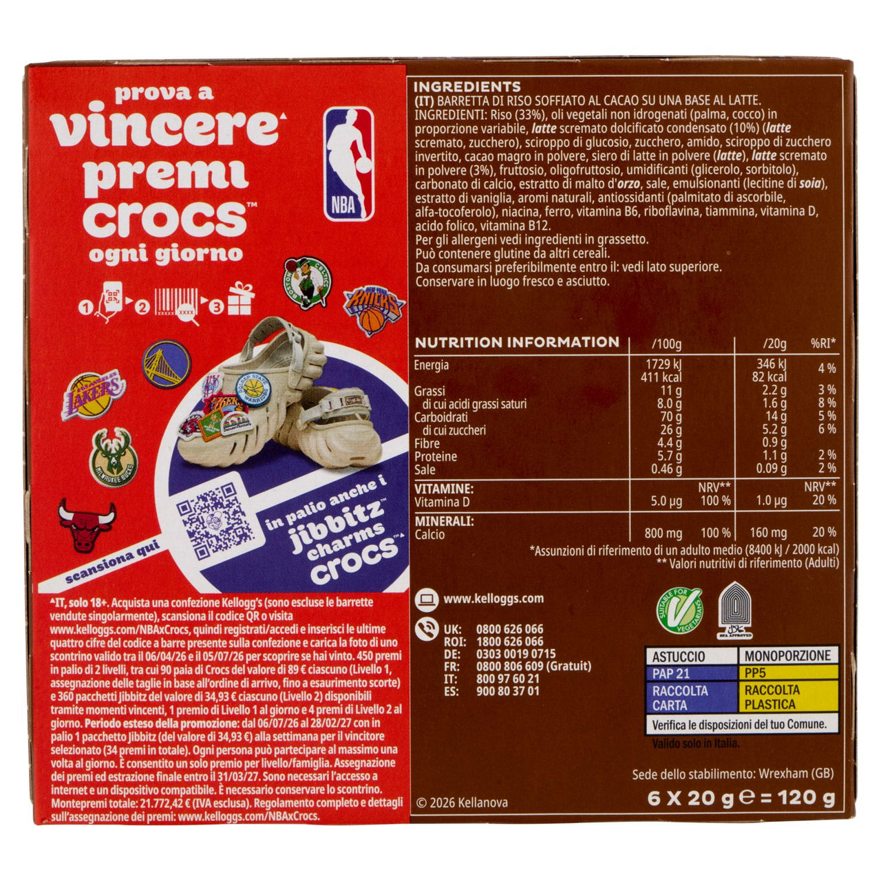 Kellogg's Coco pops 6 x 20 g