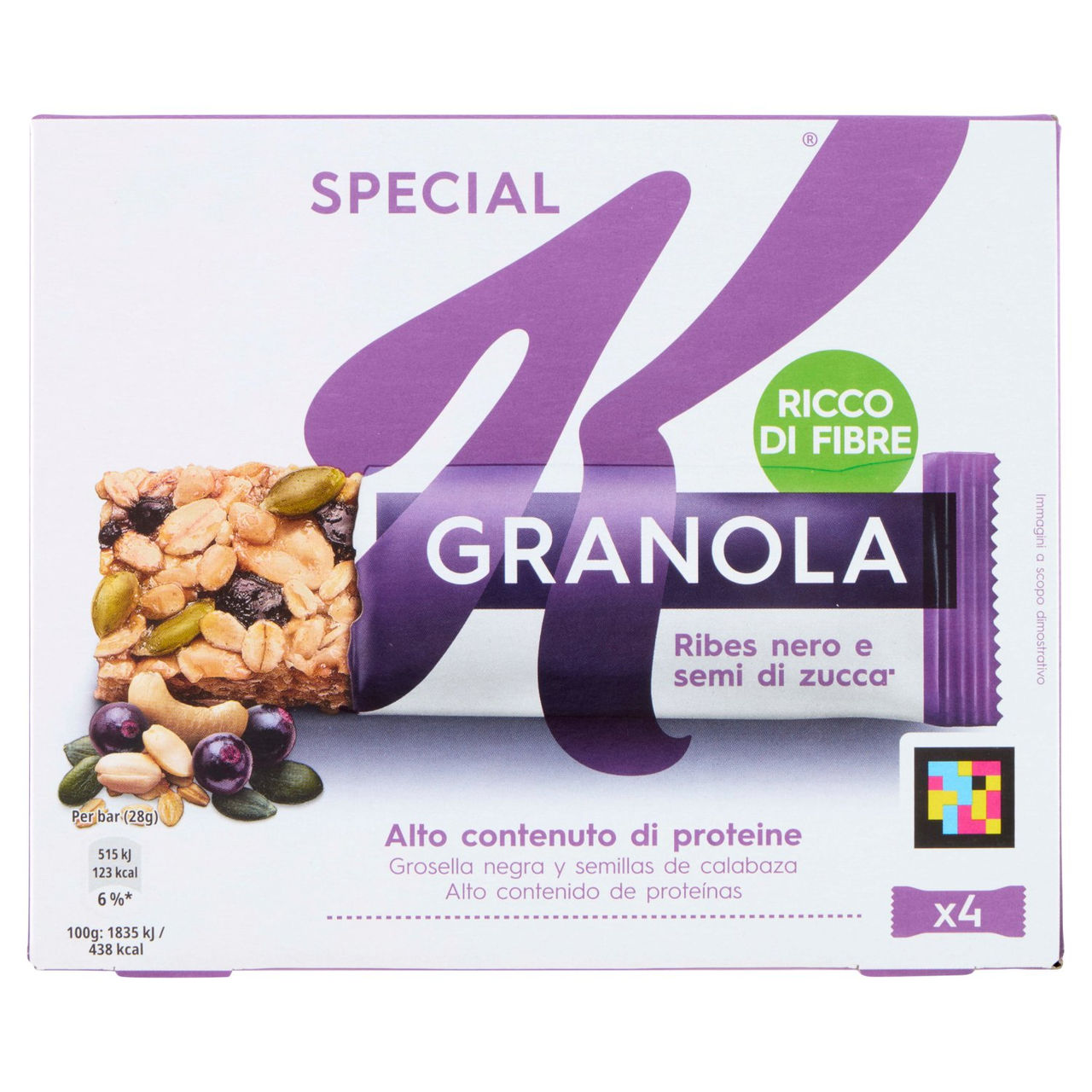 Kellogg's Special K Granola Ribes nero e semi di zucca 4 x 28 g