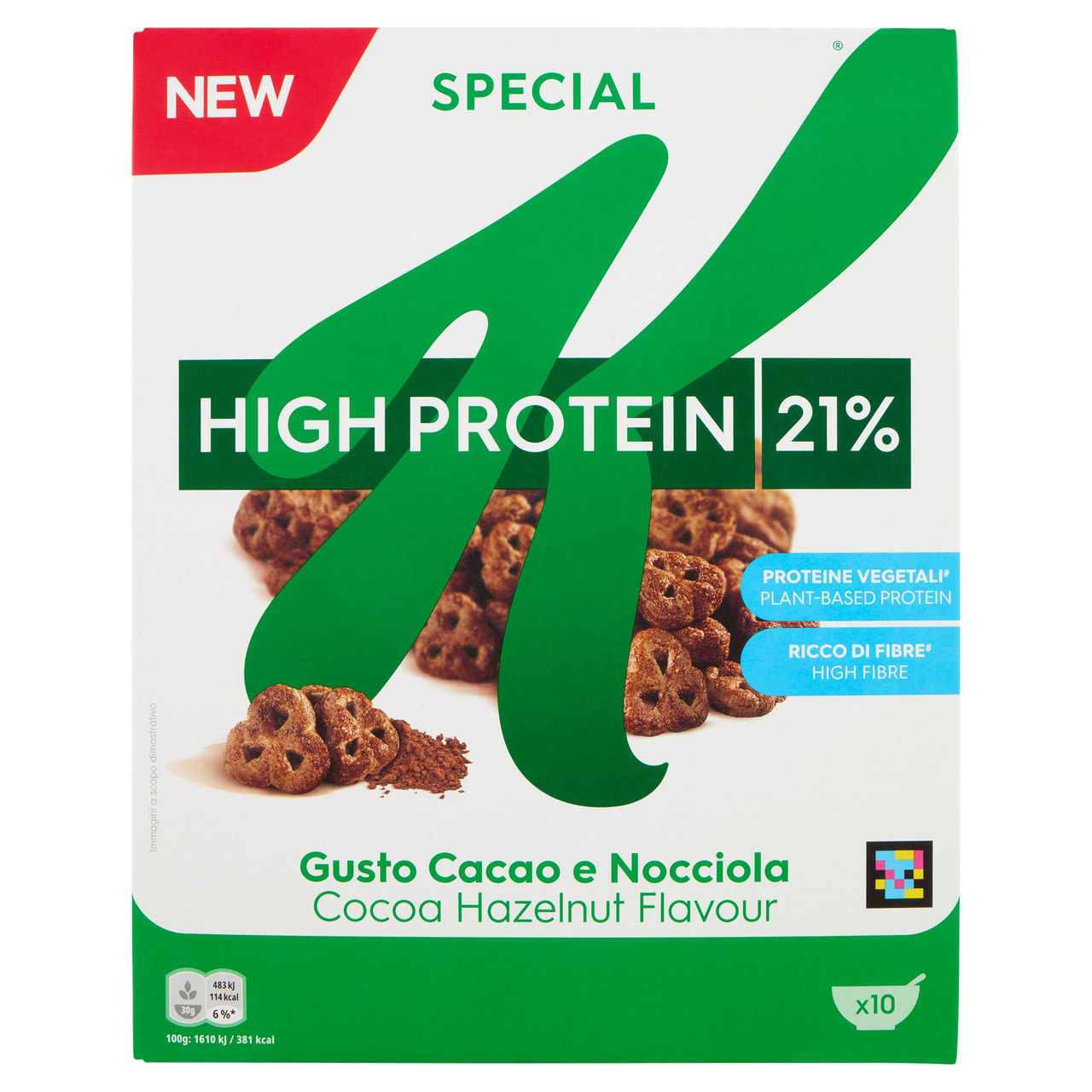 Kellogg's Special K High Protein 21% Gusto Cacao e Nocciola 320 g