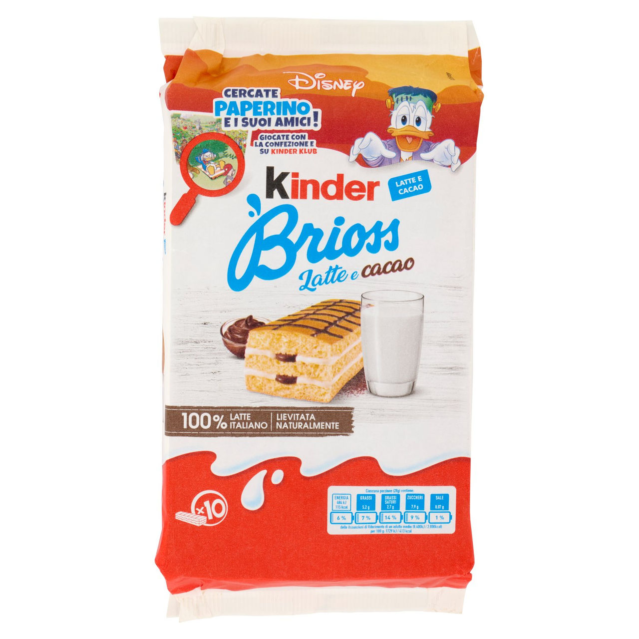 Kinder Brioss Latte e Cacao in vendita online