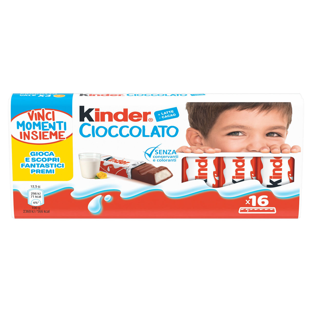 Kinder Cioccolato 16 x 12,5 g in vendita online