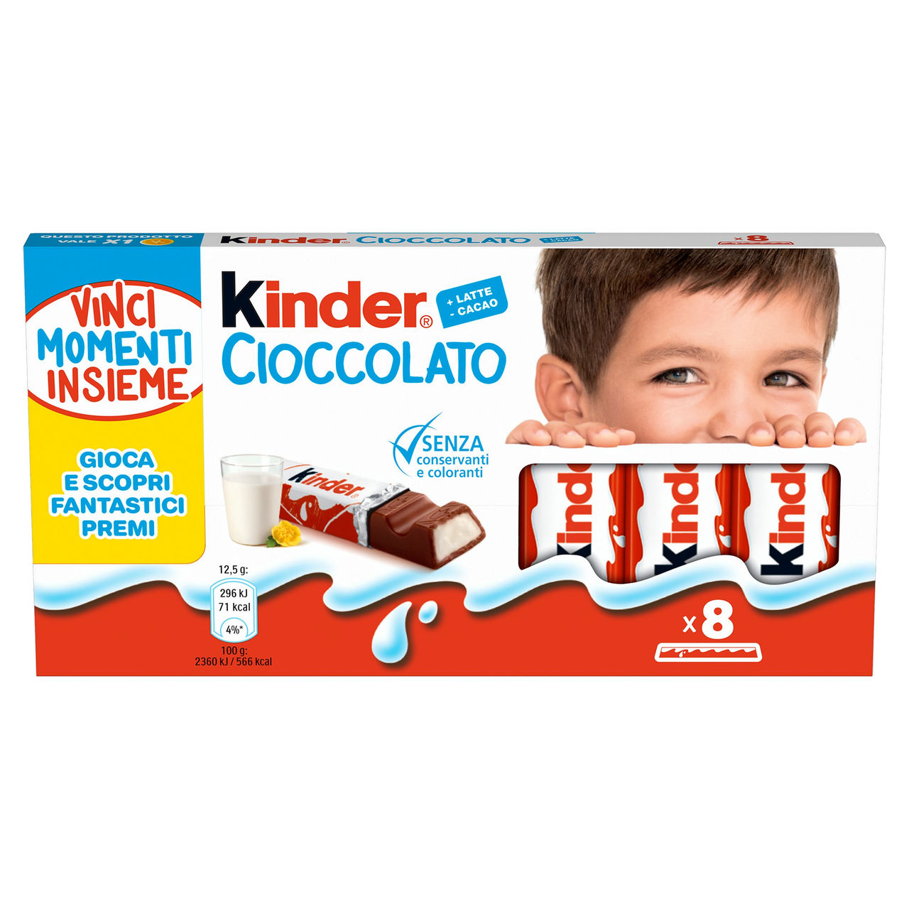 Kinder Cioccolato 8 x 12,5 g in vendita online