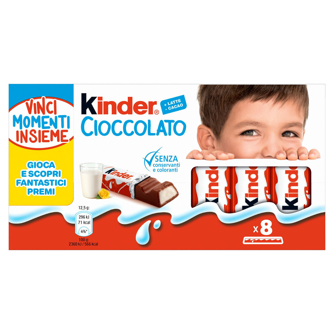 Kinder Cioccolato 8 x 12,5 g in vendita online