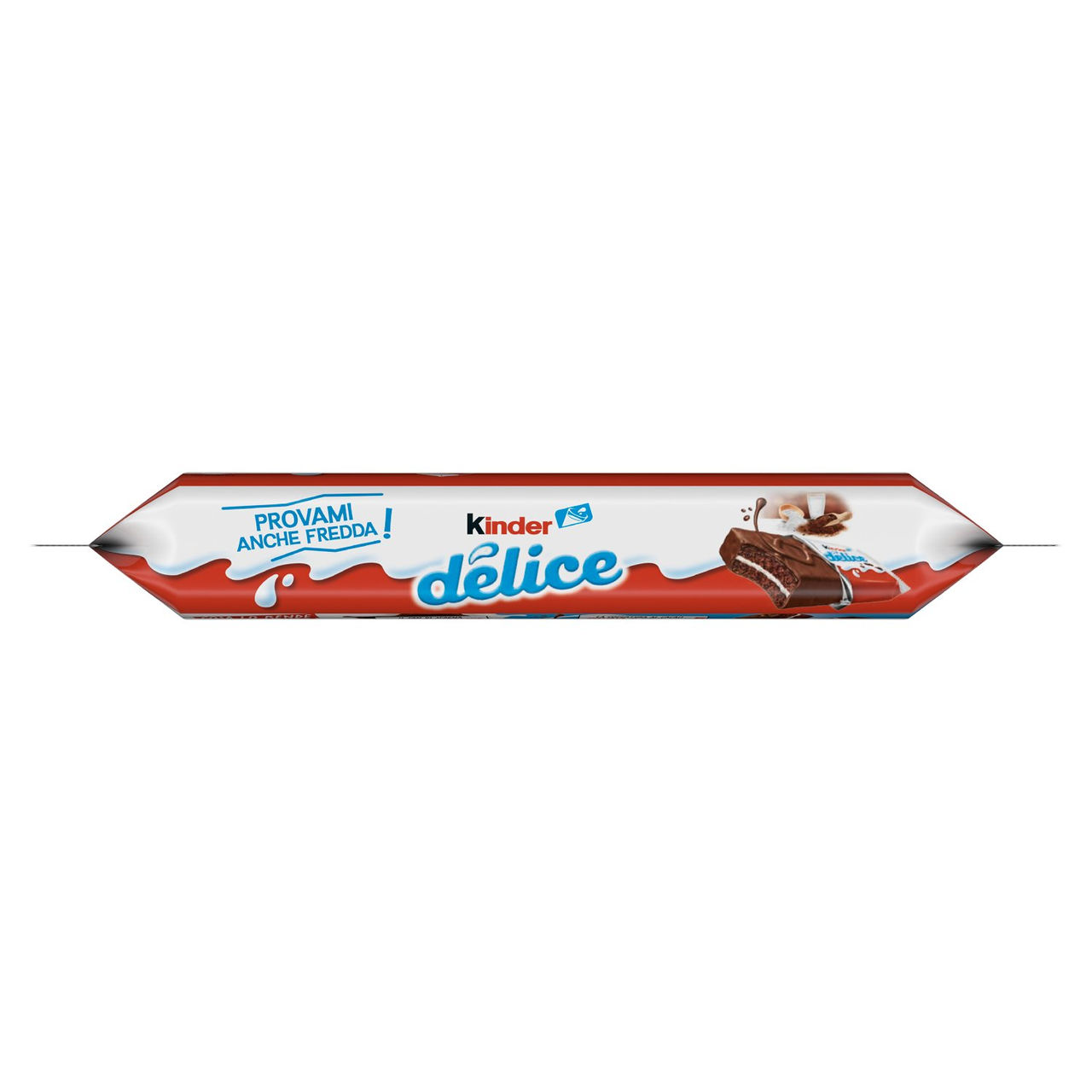 Kinder Délice - Merendina ricoperta al cacao con farcitura al Latte - 10 pezzi 390g