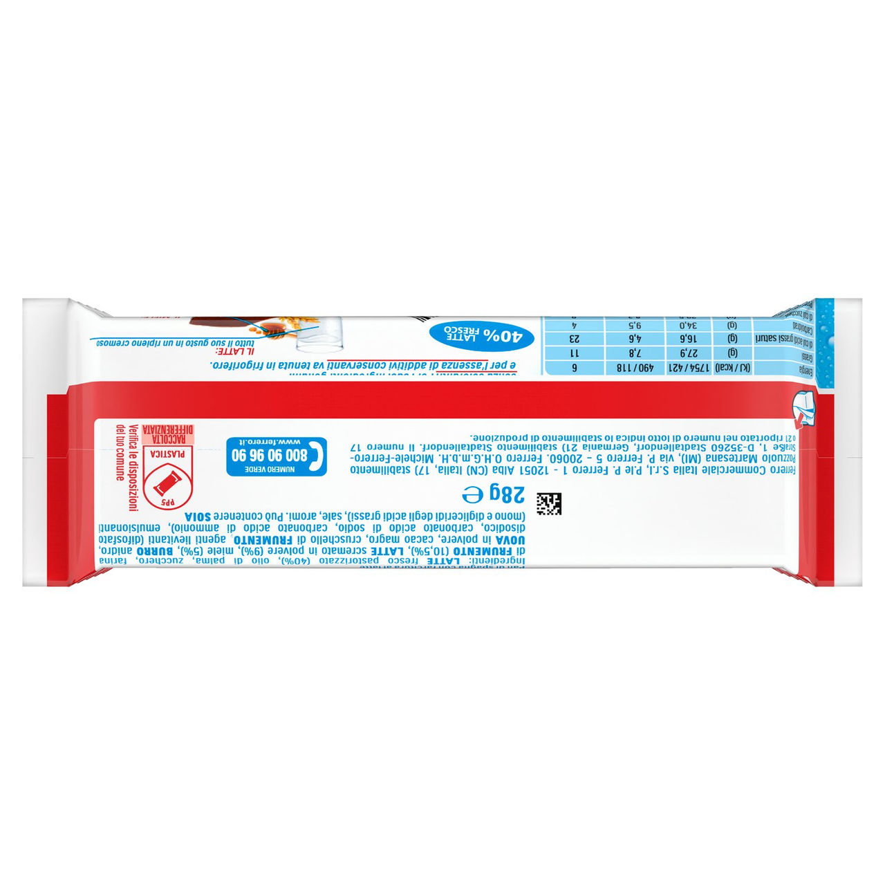 Kinder Fetta al latte 5 x 28 g in vendita online