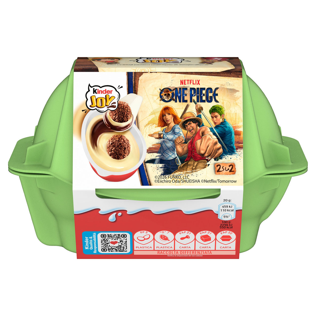 Kinder Joy One Piece 2 uova con sorpresa 40 g