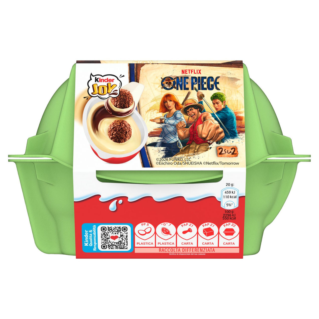Kinder Joy One Piece 2 uova con sorpresa 40 g