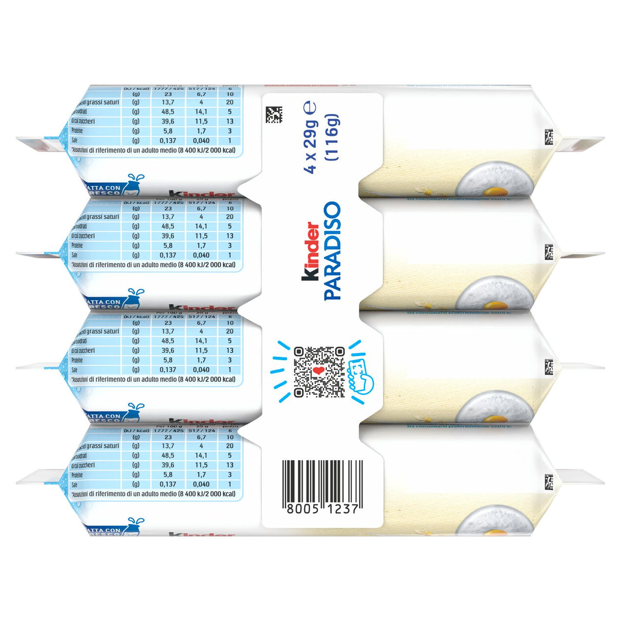Kinder Paradiso 4 x 29 g in vendita online