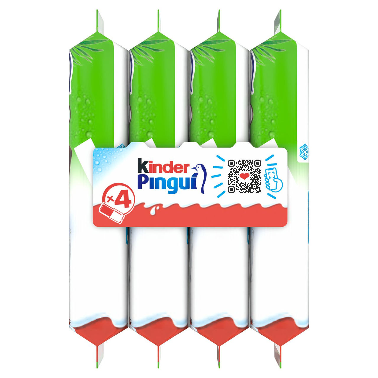 Kinder Pinguì Cocco: merenda con cioccolato fondente, pan di spagna e ripieno al latte e cocco 4x30g