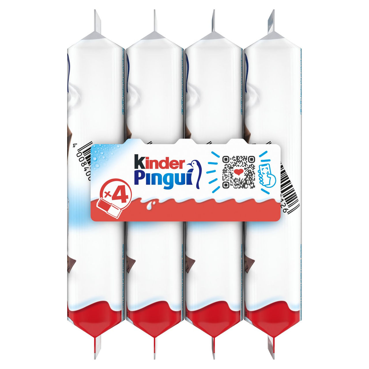 Kinder Pinguì: Merenda con pan di spagna, ripieno al latte e copertura al cioccolato fondente 4x30g