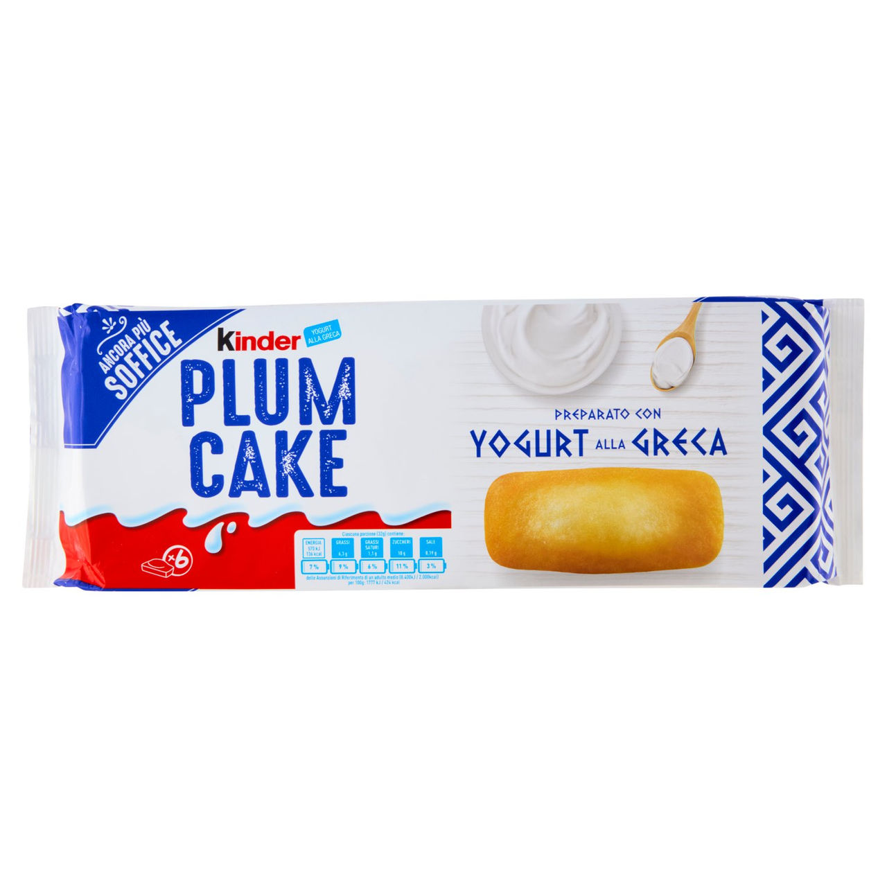 Kinder Plum Cake con Yogurt alla Greca 6x32g