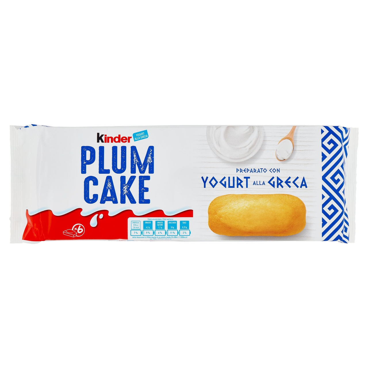 Kinder Plum Cake con Yogurt alla Greca 6x32g