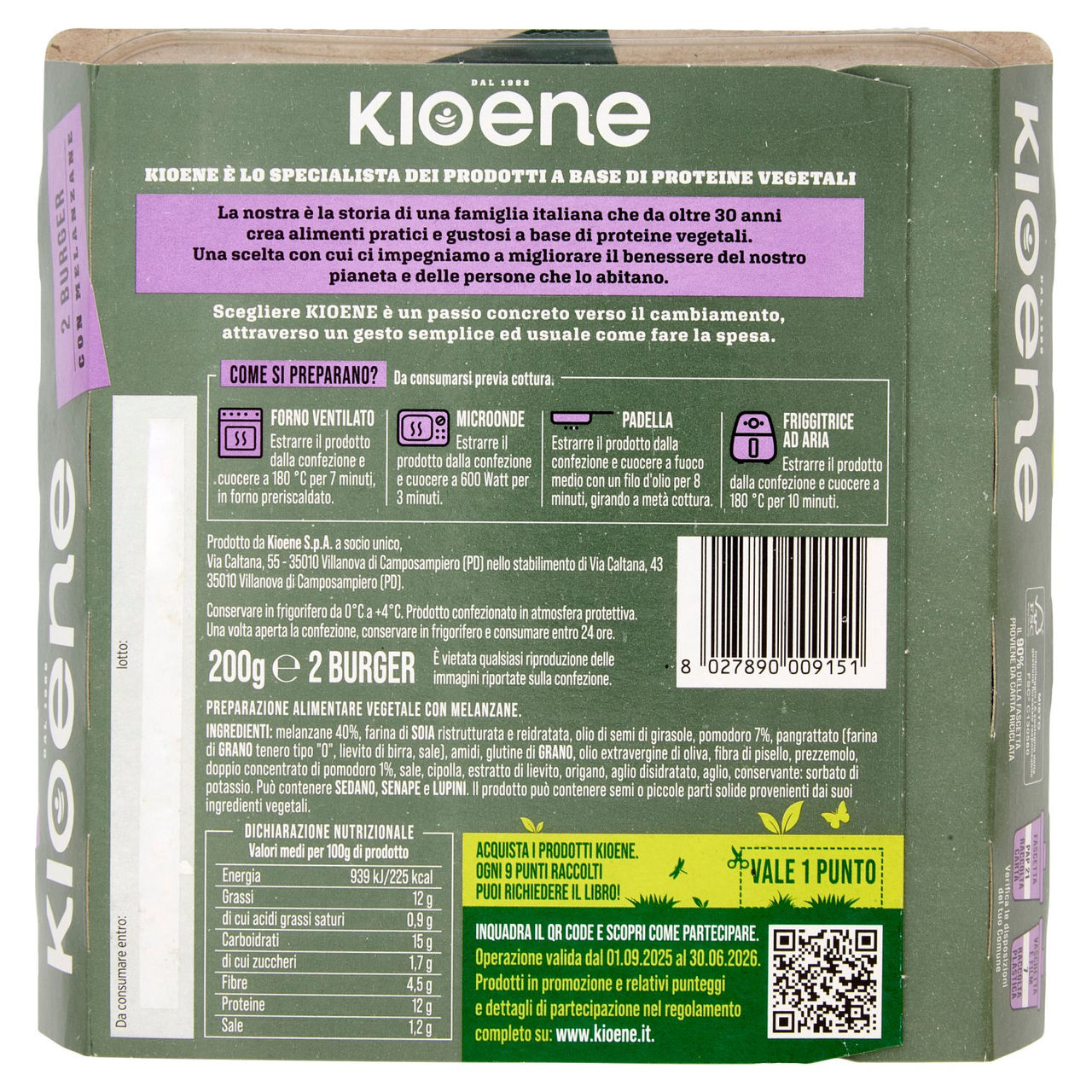 Kioene 2 Burger con Melanzane 200 g