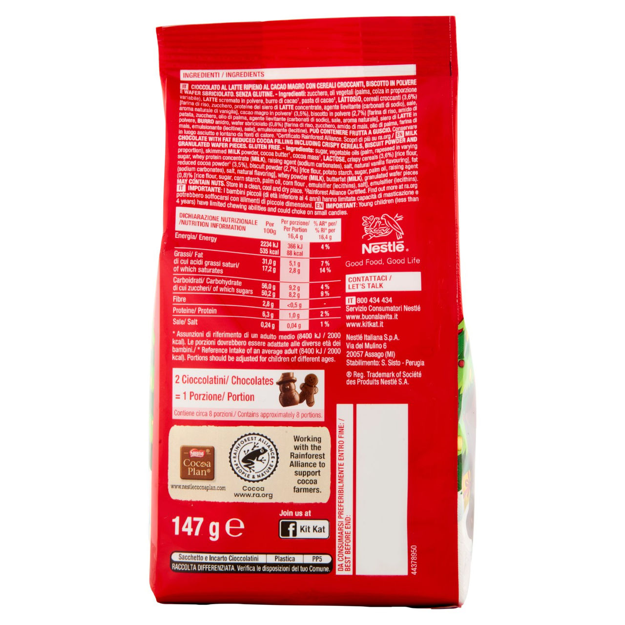 KITKAT Festive Friends Personaggi di Cioccolato al Latte Sacchetto 147g