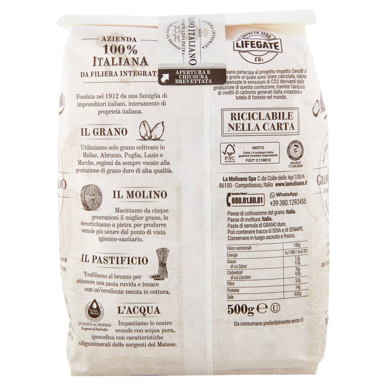 La Molisana 1000 Rigacuore 500 g