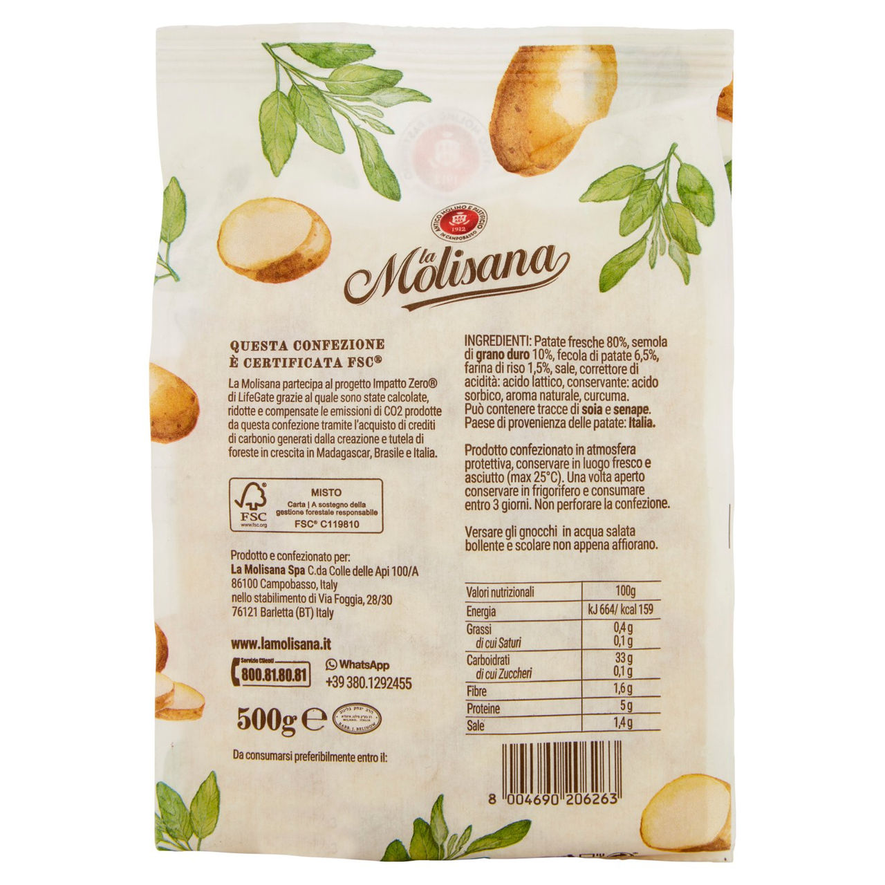 La Molisana Gnocchi di Patate 500g