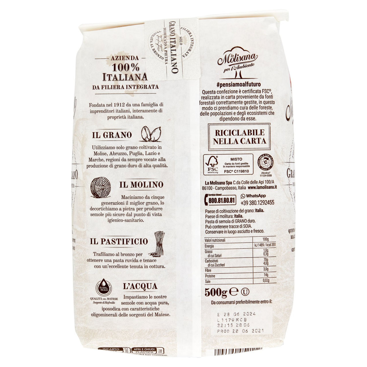 La Molisana Pennoni Lisci N°33 500 g