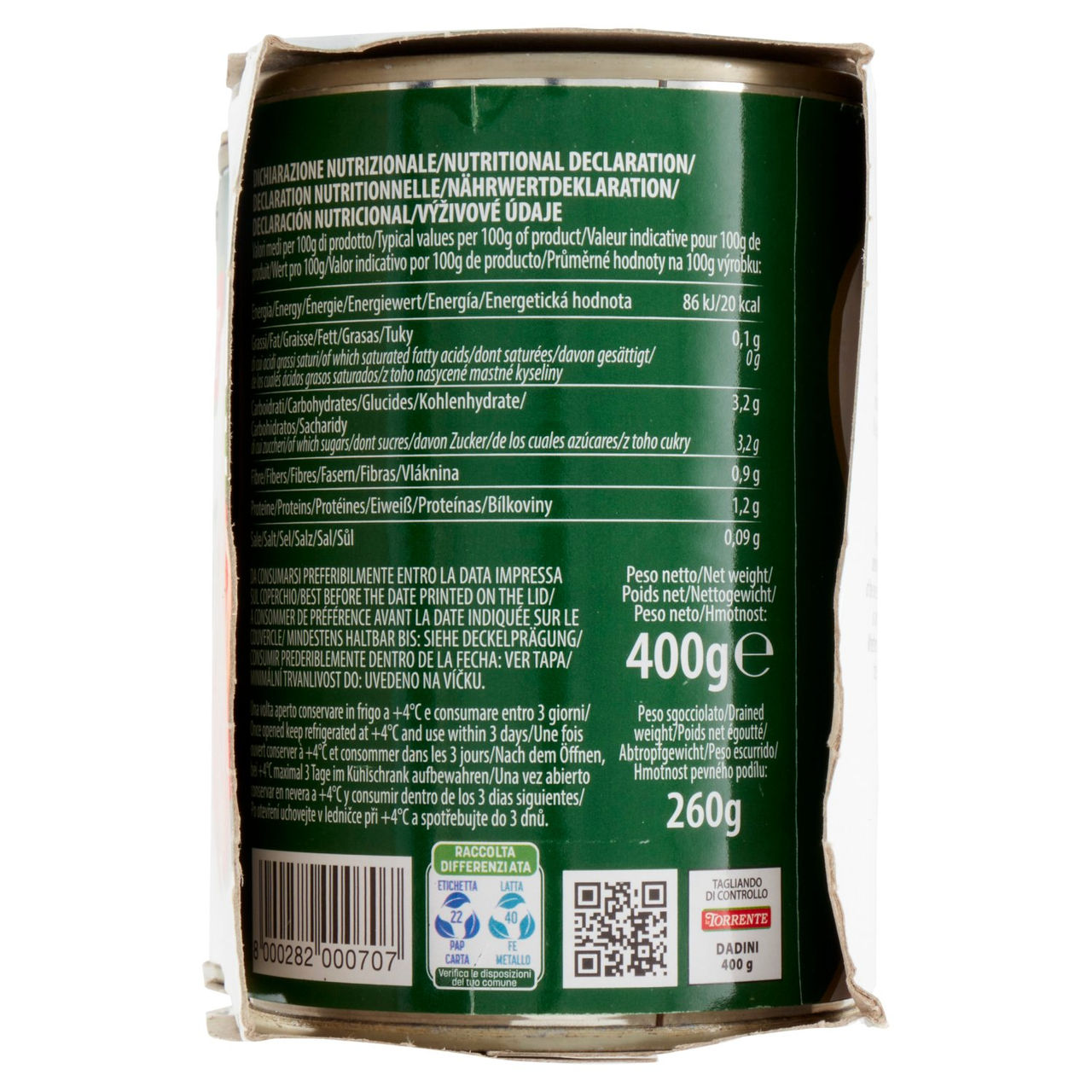 la Torrente Dadini polpa di pomodori 3 x 400 g