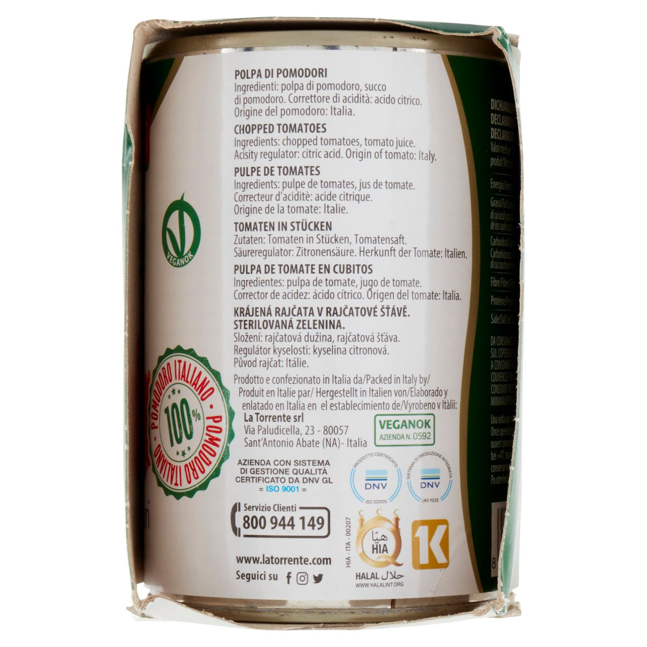 la Torrente Dadini polpa di pomodori 3 x 400 g