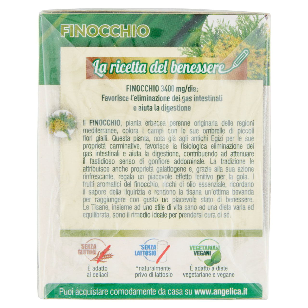 L'Angelica Le Tisane Nutraceutica Finocchio 20 Filtri 40 g