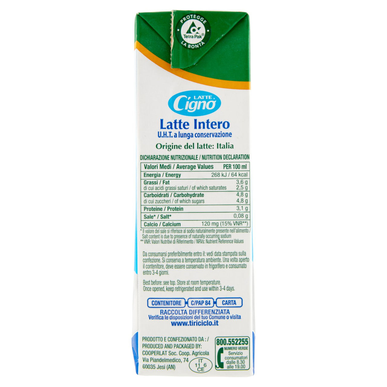 Latte Cigno Latte Intero 500 ml
