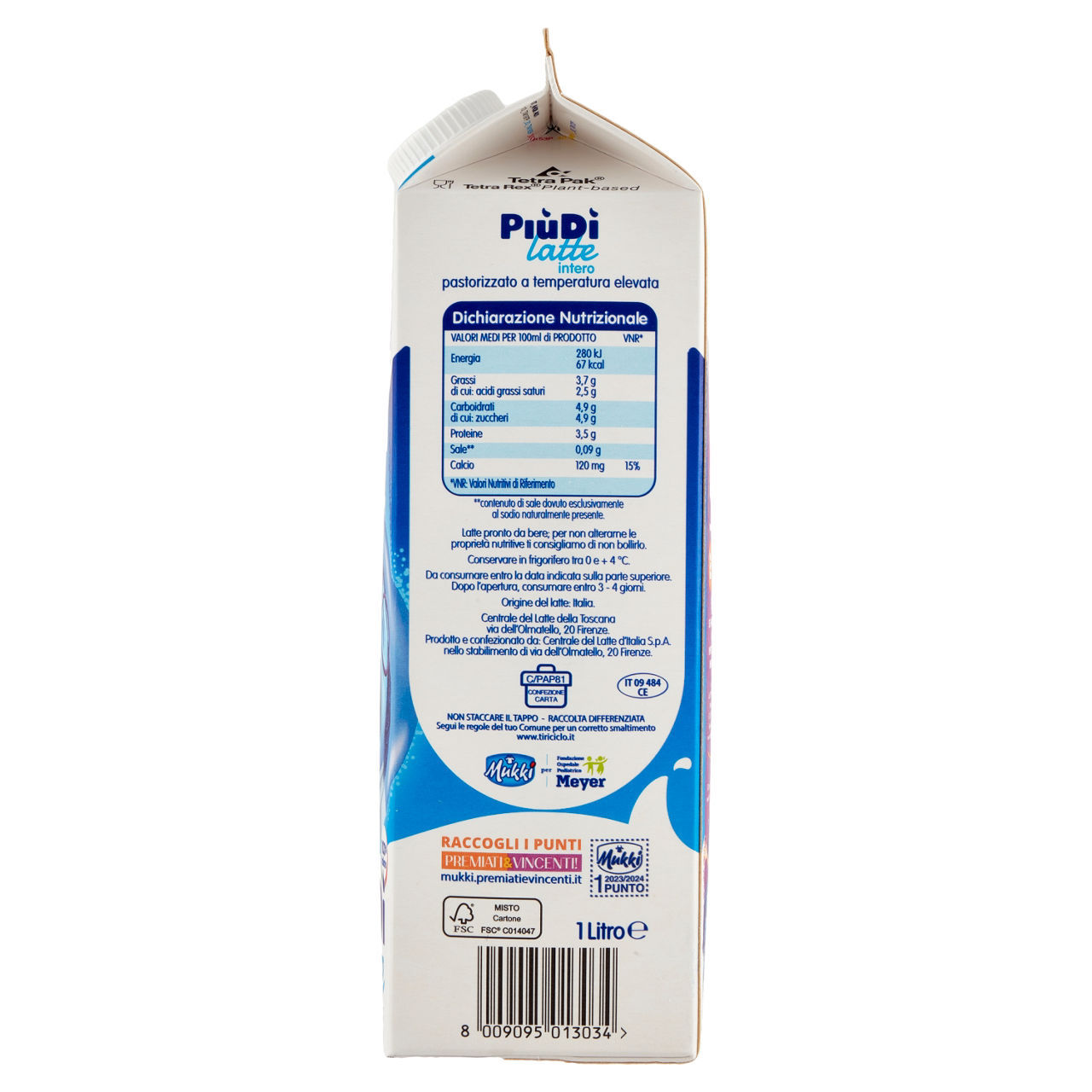 Latte Piùdì Mukki intero 1 l