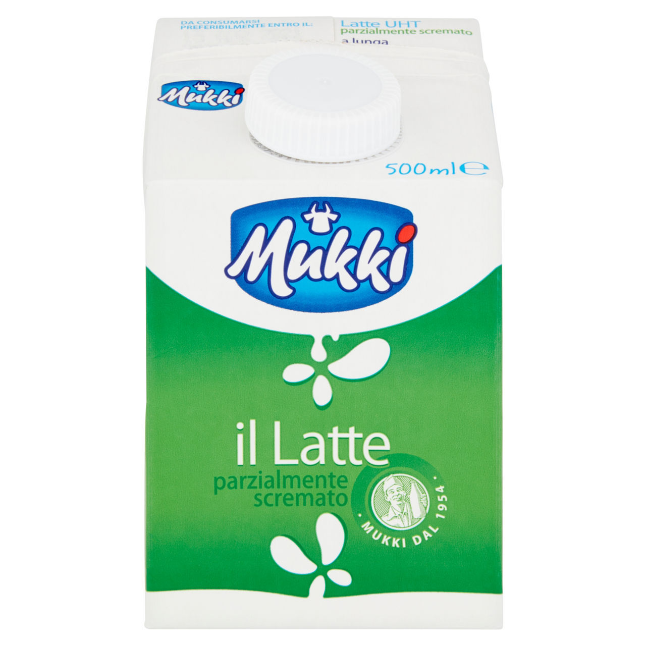 latte uht parzialmente scremato 500 ml mukki