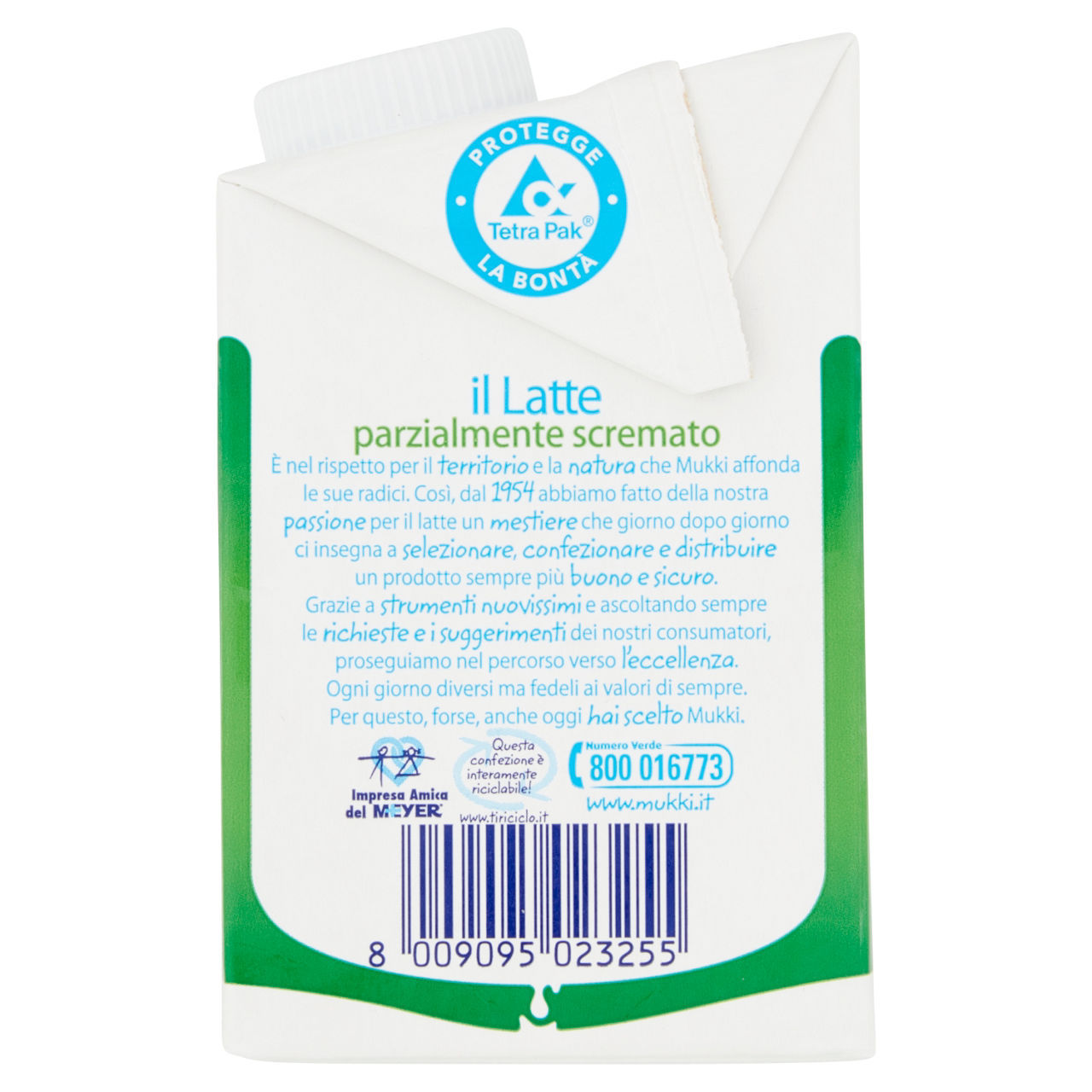 latte uht parzialmente scremato 500 ml mukki