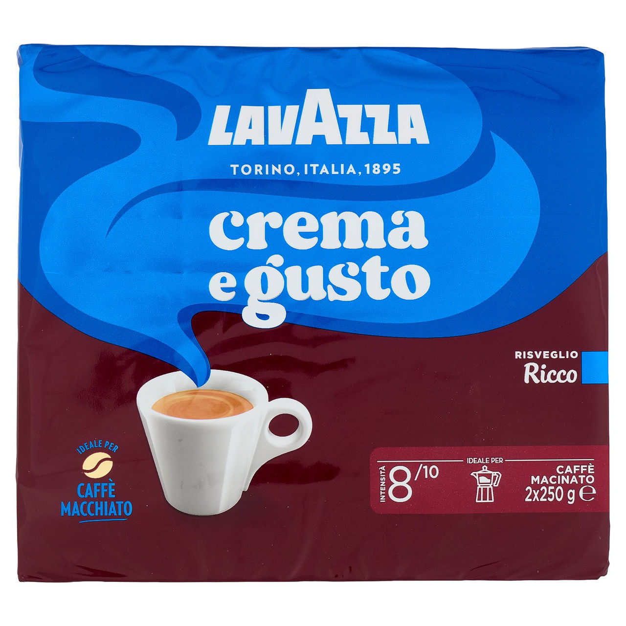 Lavazza Crema e Gusto Ricco Caffè Macinato 2 x 250 g