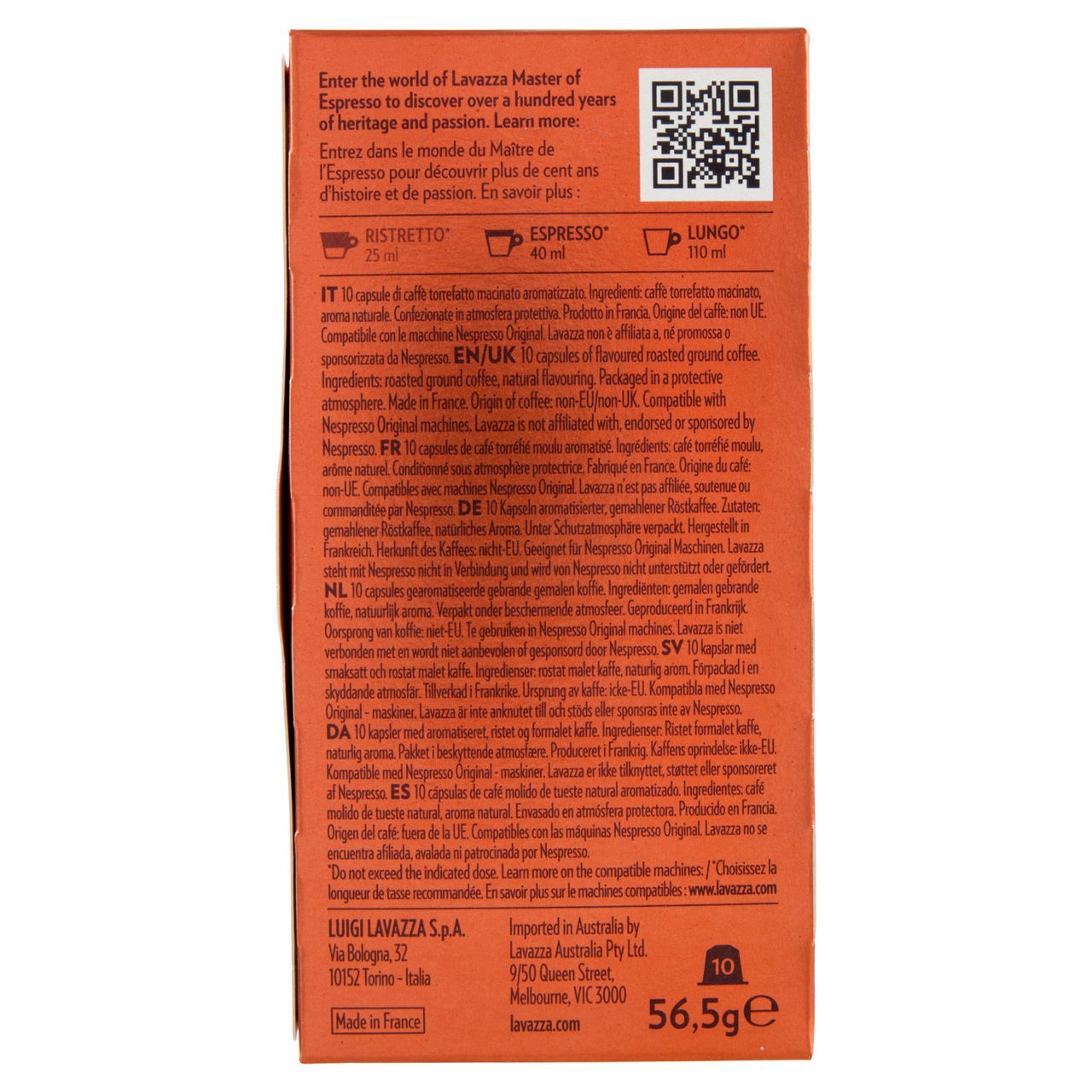 Lavazza espresso Gourmet Caramel Compatible with Nespresso Original Machines 10 Capsule 56,5 g