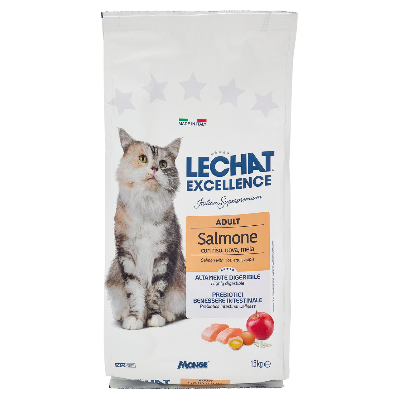 Le Chat Excellence Adult Salmone con riso, uova, mela 1,5 kg
