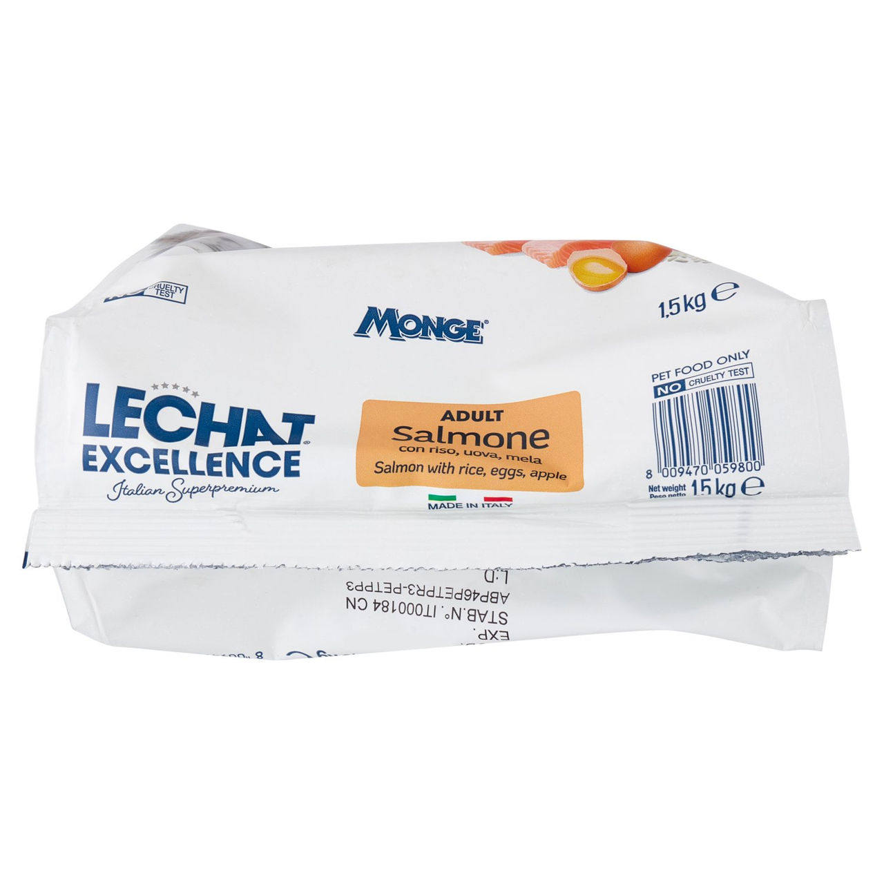 Le Chat Excellence Adult Salmone con riso, uova, mela 1,5 kg