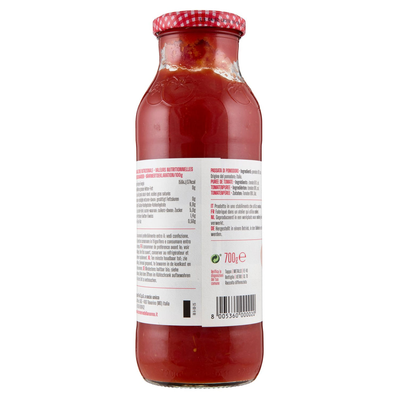 Le Conserve della Nonna Lampomodoro dell'Emilia Romagna 700 g