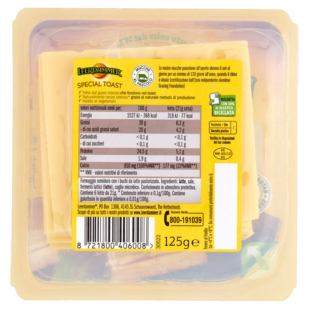 Leerdammer Special Toast Fette 6 x 21 g
