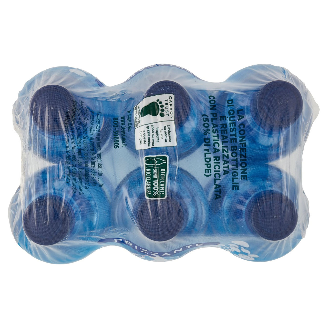 LEVISSIMA, Acqua Frizzante R-PET 25% 6 x 0,5 L