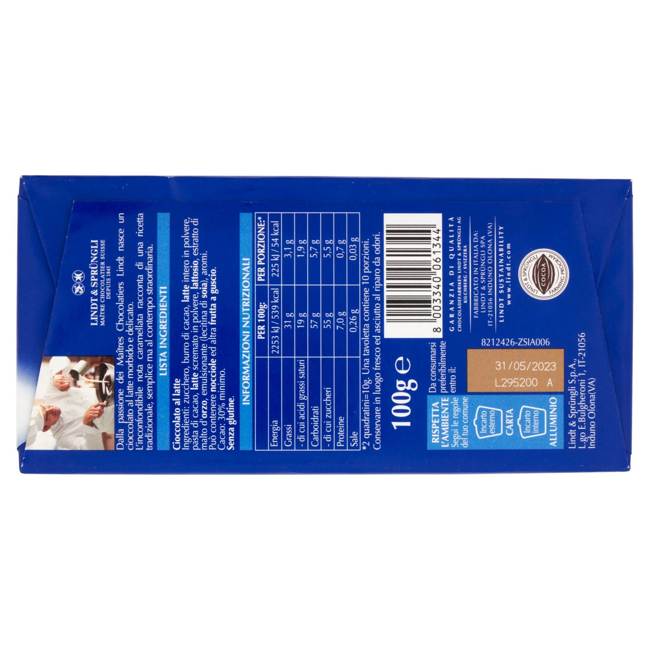 Lindt Latte 100 g in vendita online