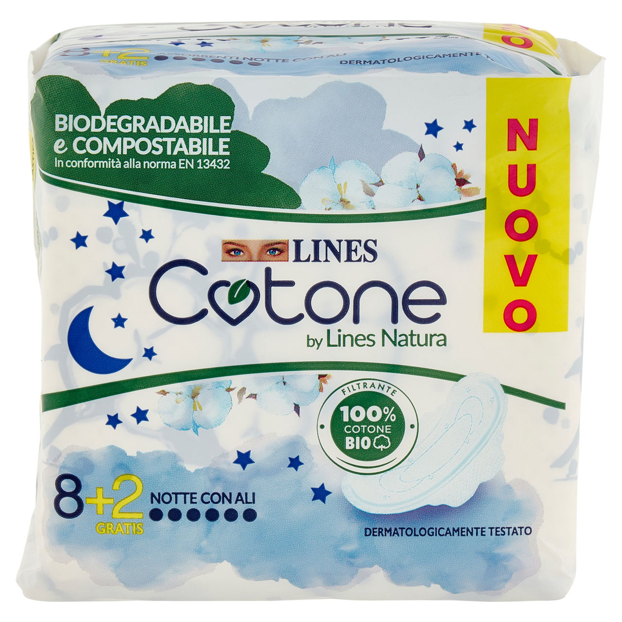 Lines Cotone by Lines Natura Notte con Ali 8   2 pz