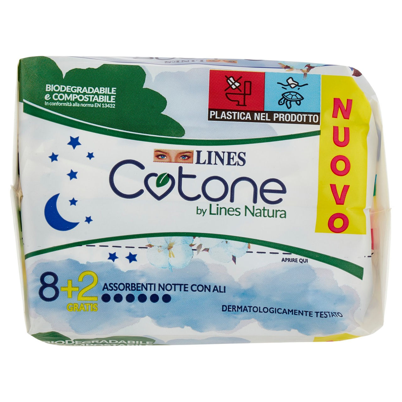 Lines Cotone by Lines Natura Notte con Ali 8   2 pz