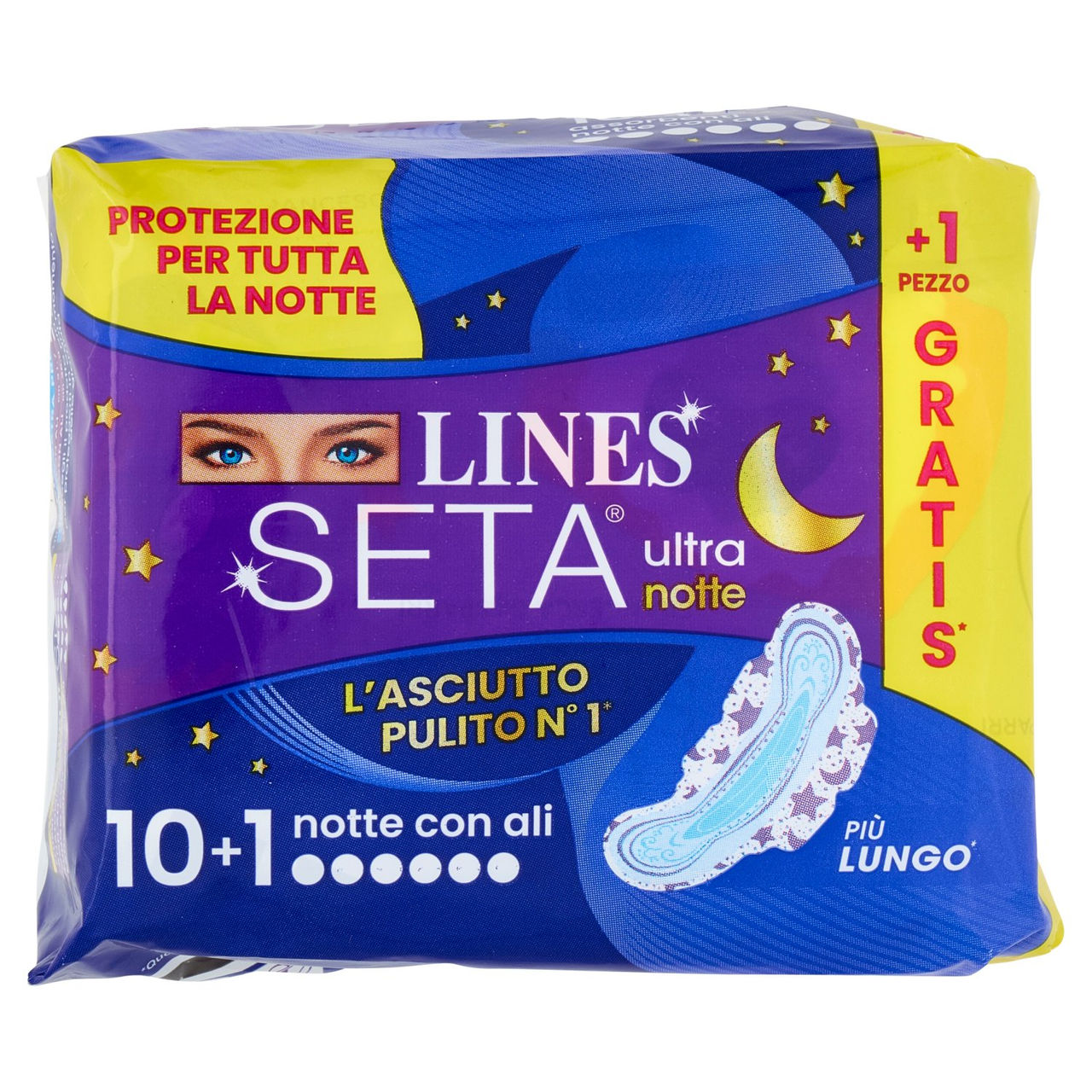 Lines Seta ultra notte con ali 10   1 pz