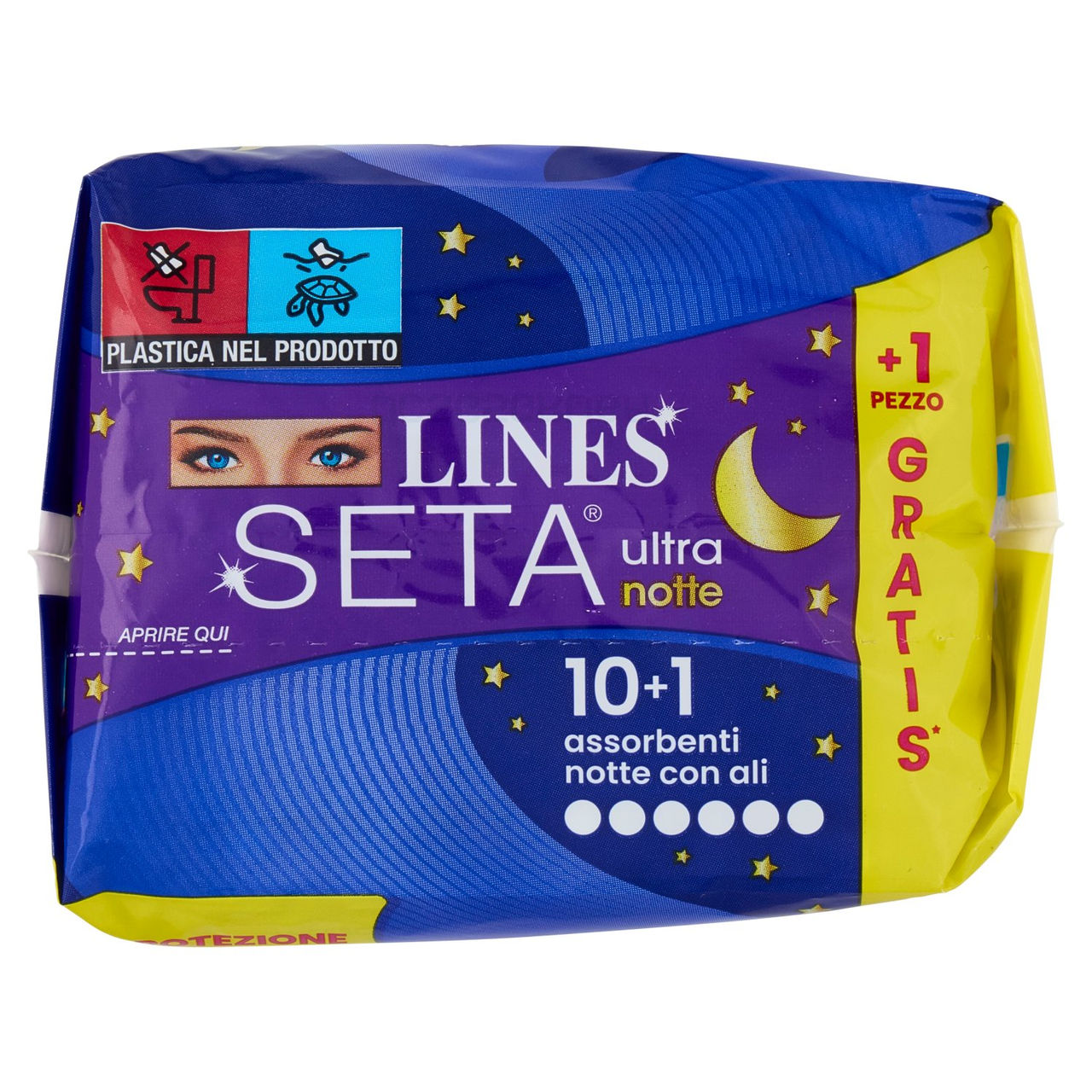 Lines Seta ultra notte con ali 10   1 pz
