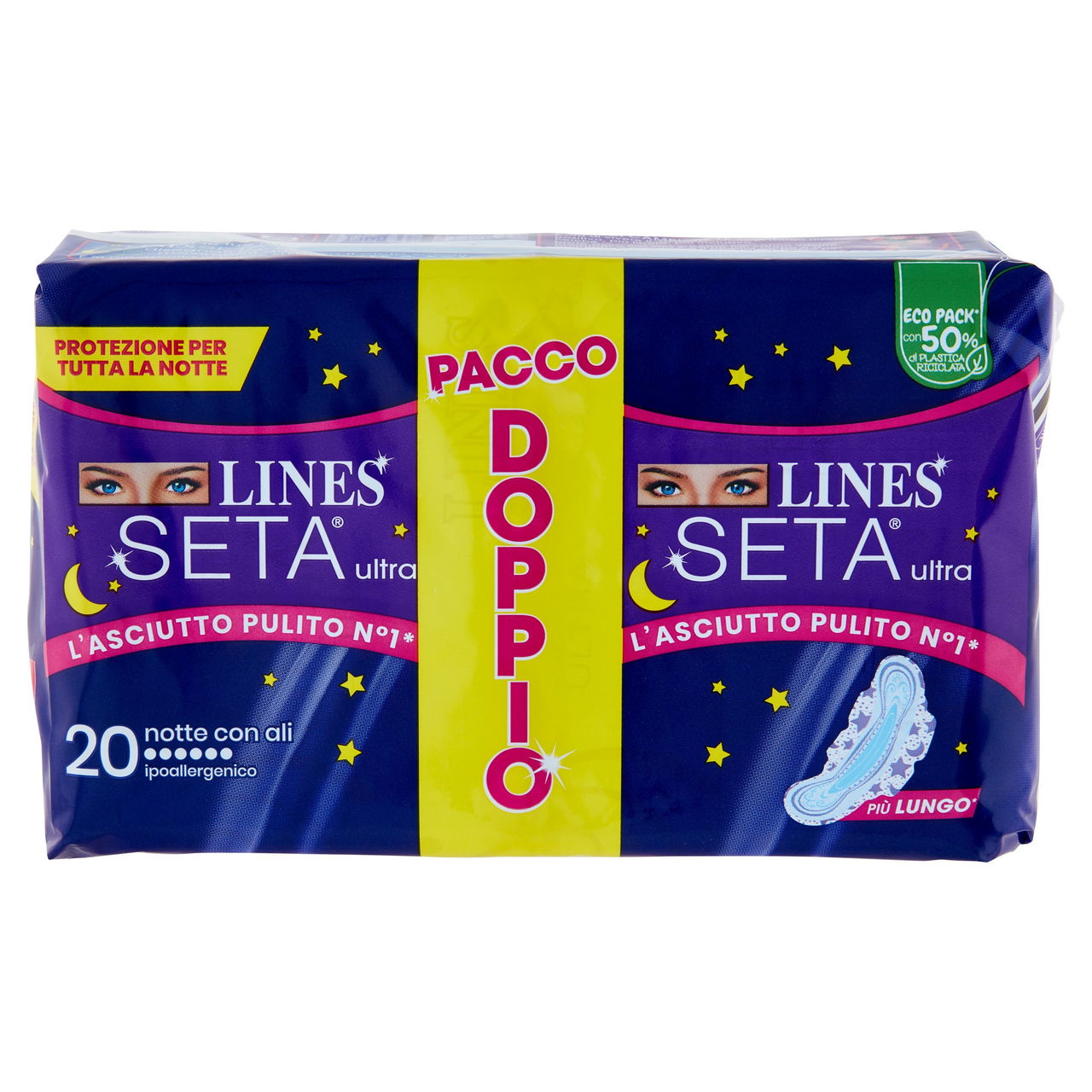 Lines Seta ultra notte con ali 20 pz