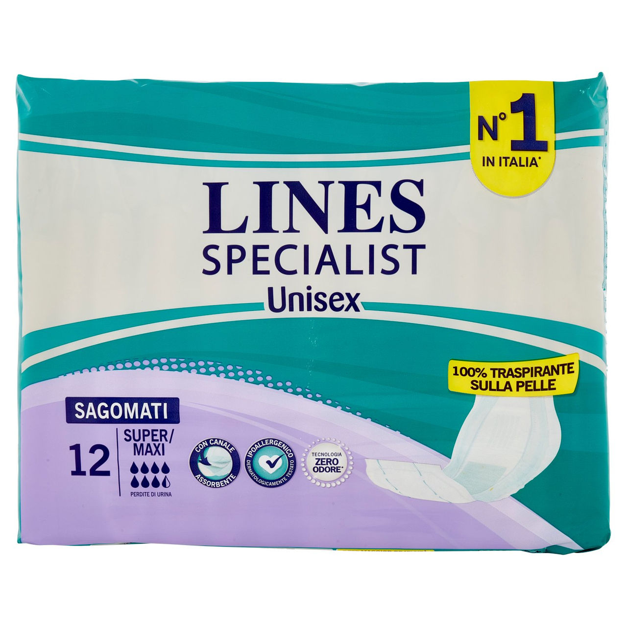 Lines Specialist Unisex Sagomati Super/Maxi 12 pz