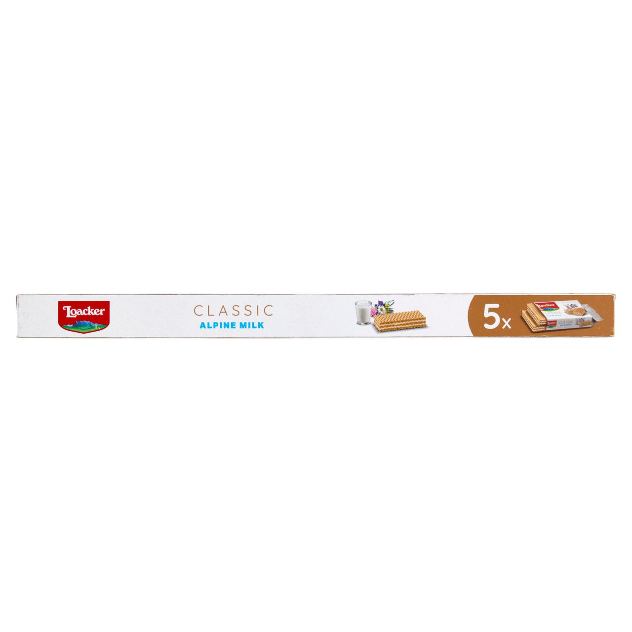 Loacker Classic Alpine Milk Wafer con crema al Latte Alpino non OGM Wafers 45gx5