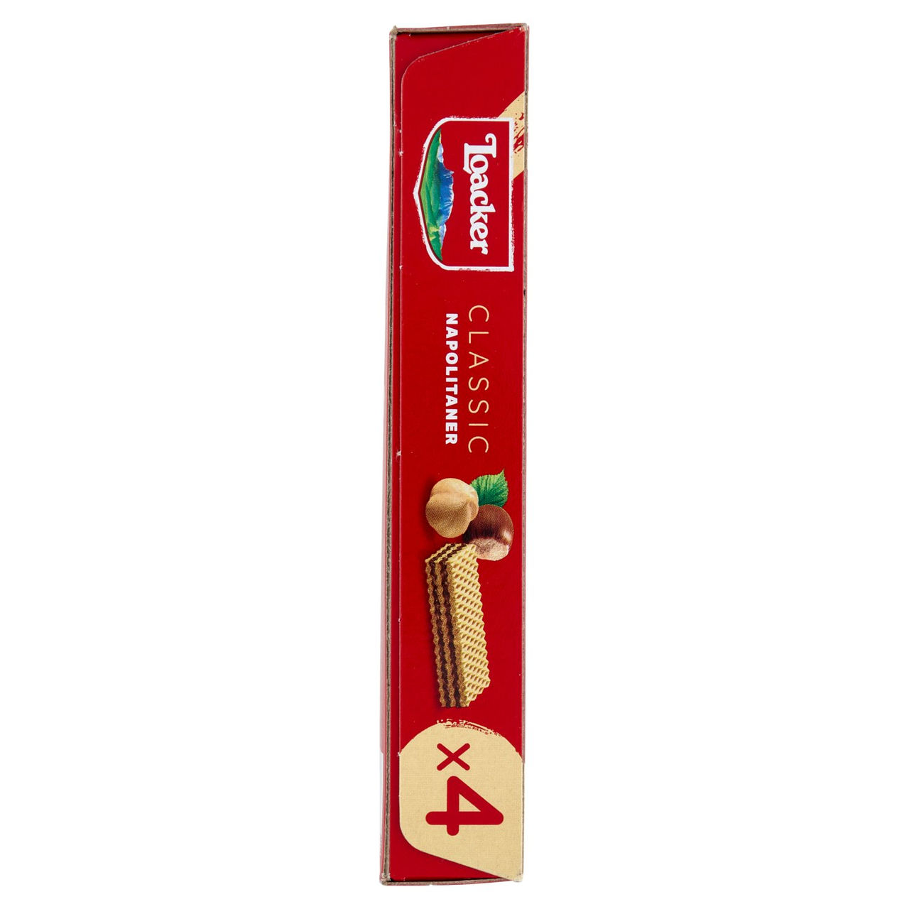 Loacker Classic Napolitaner Wafer con crema alle Nocciole 100% Italiane Wafers 45gx4