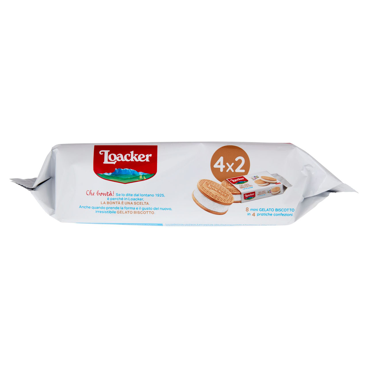 Loacker Gelato Biscotto Latte Alpino 4 x 66 g