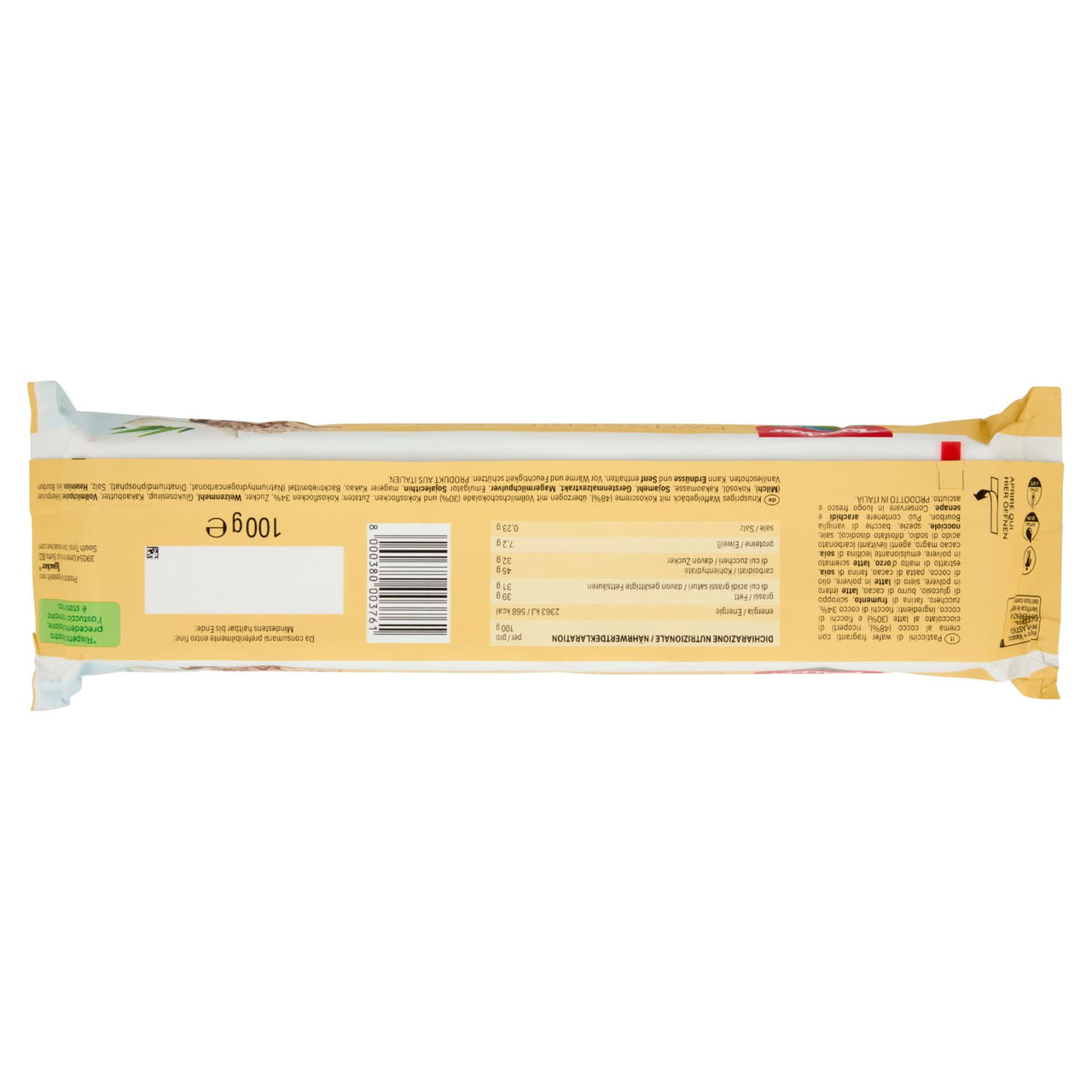 Loacker Patisserie Coconut Wafer con crema al Cocco ricoperti di Cioccolato Latte Wafers 100g