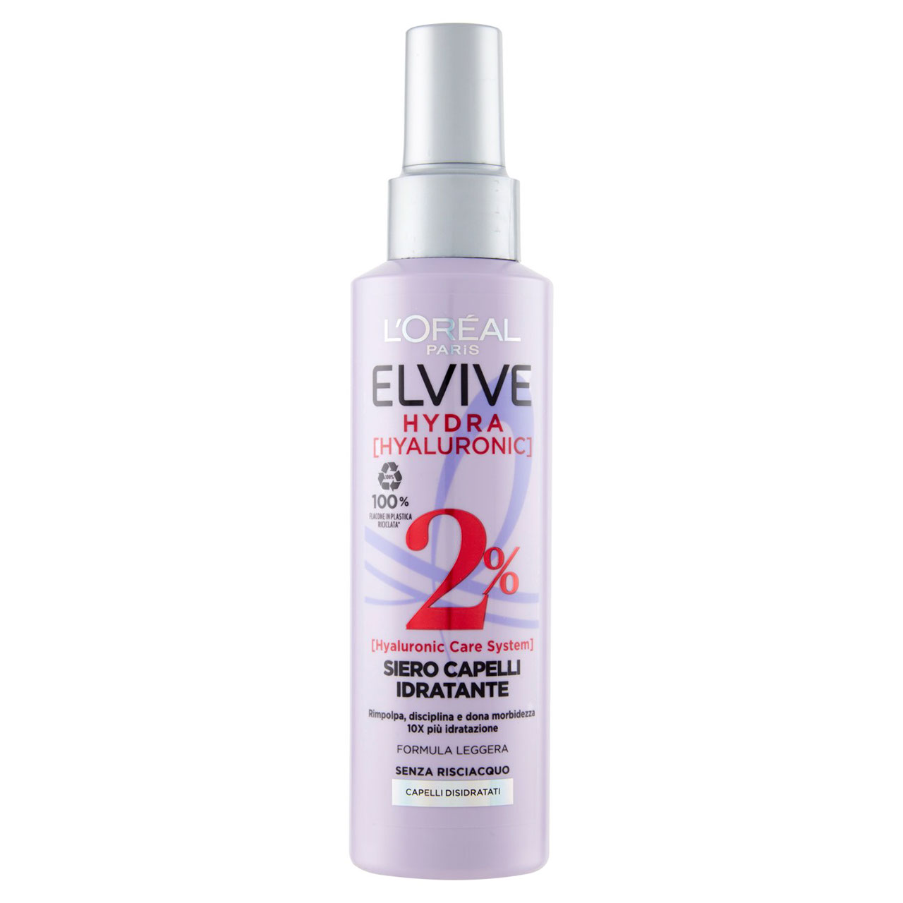 L'Oréal Paris Siero Spray per Capelli Hydra Hyaluronic Senza Risciacquo 150 ml
