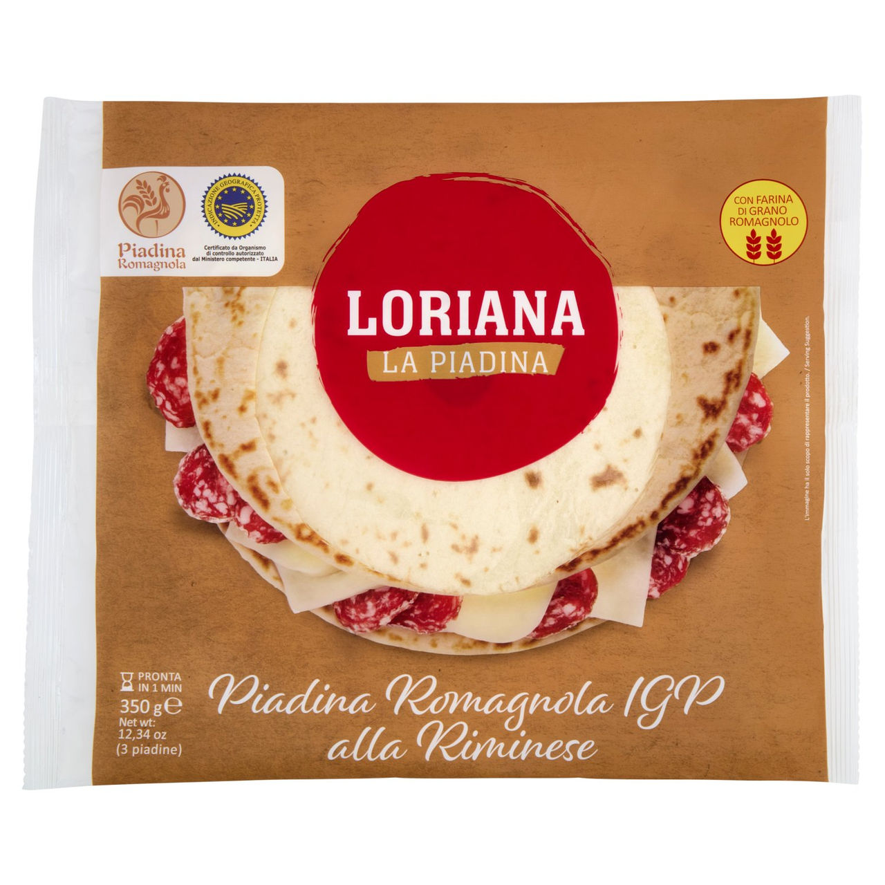 Loriana Riminese IGP 3 piadine 350 g