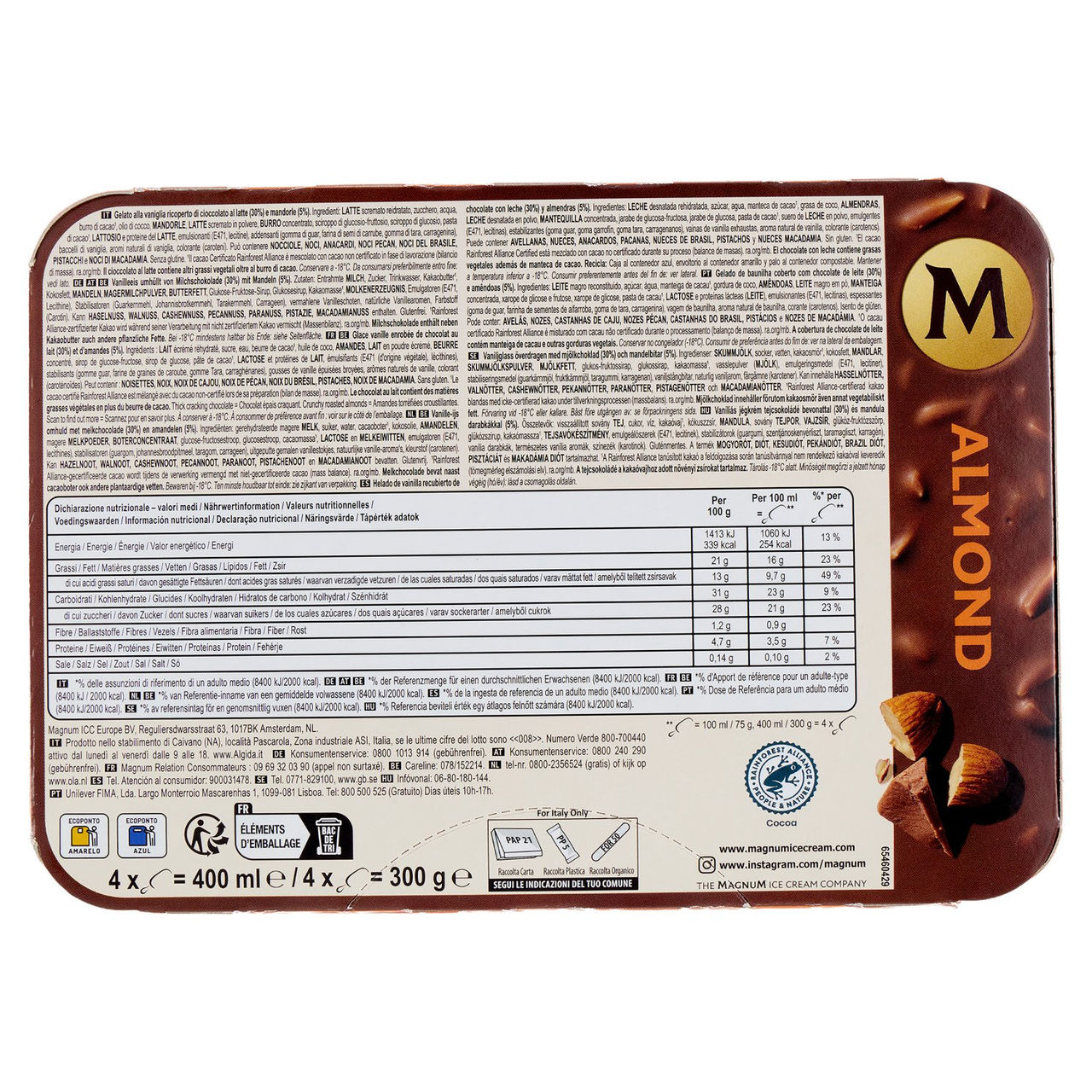 Magnum Almond 4 x 75 g