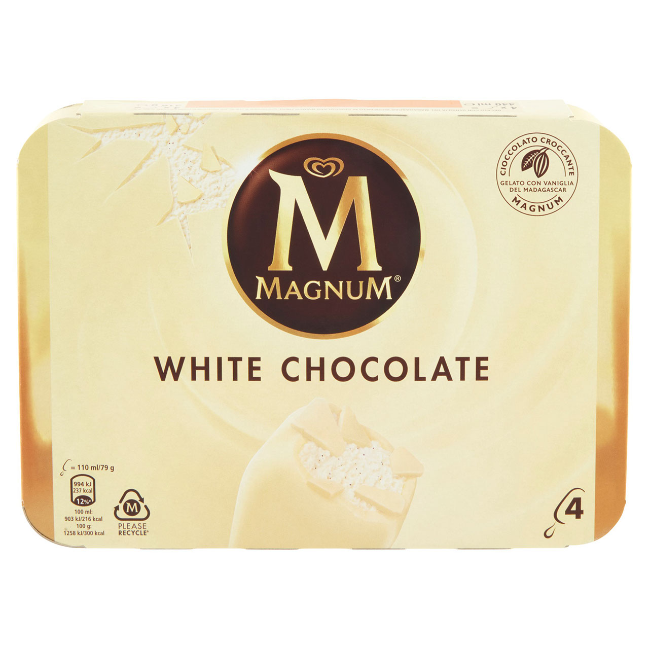 Magnum White Chocolate 4 x 79 g